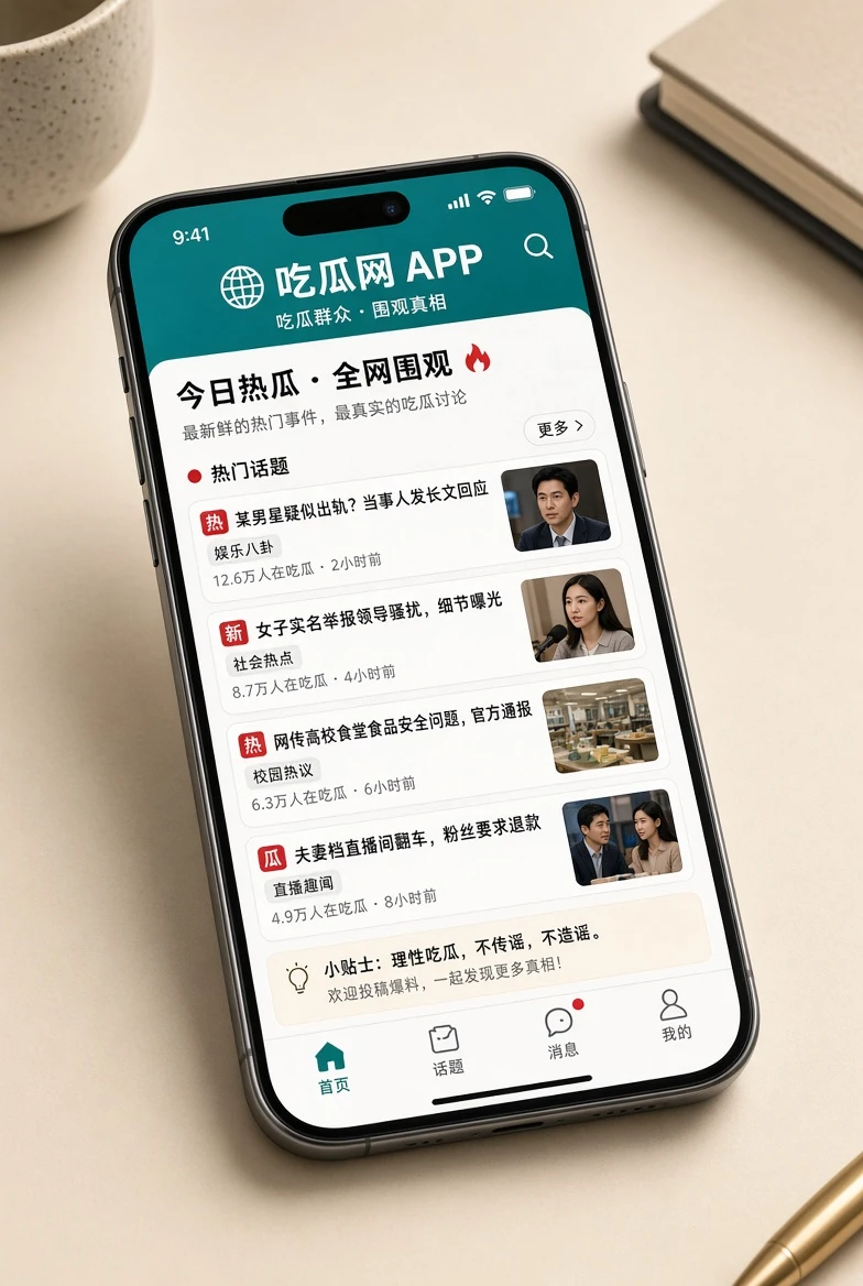 吃瓜网APP的图文主题视觉