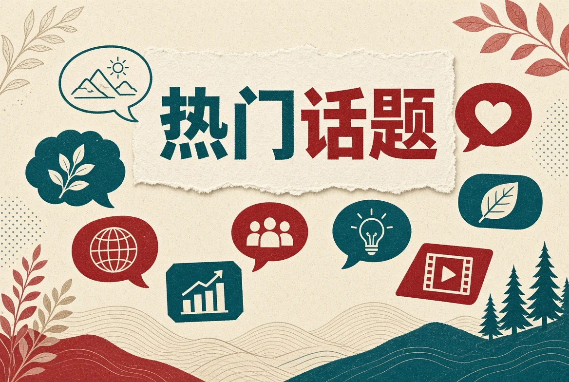 热门话题的图文主题视觉